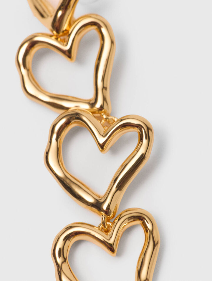 Orecchini cuore asimmetrico