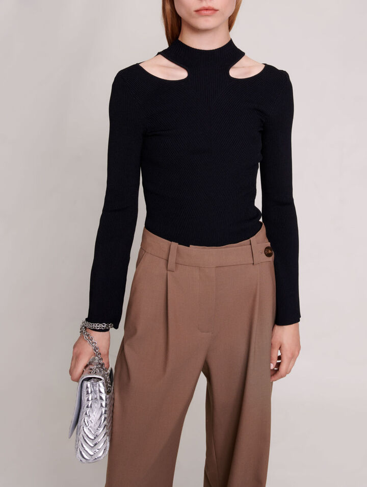 Maglione in maglia traforata