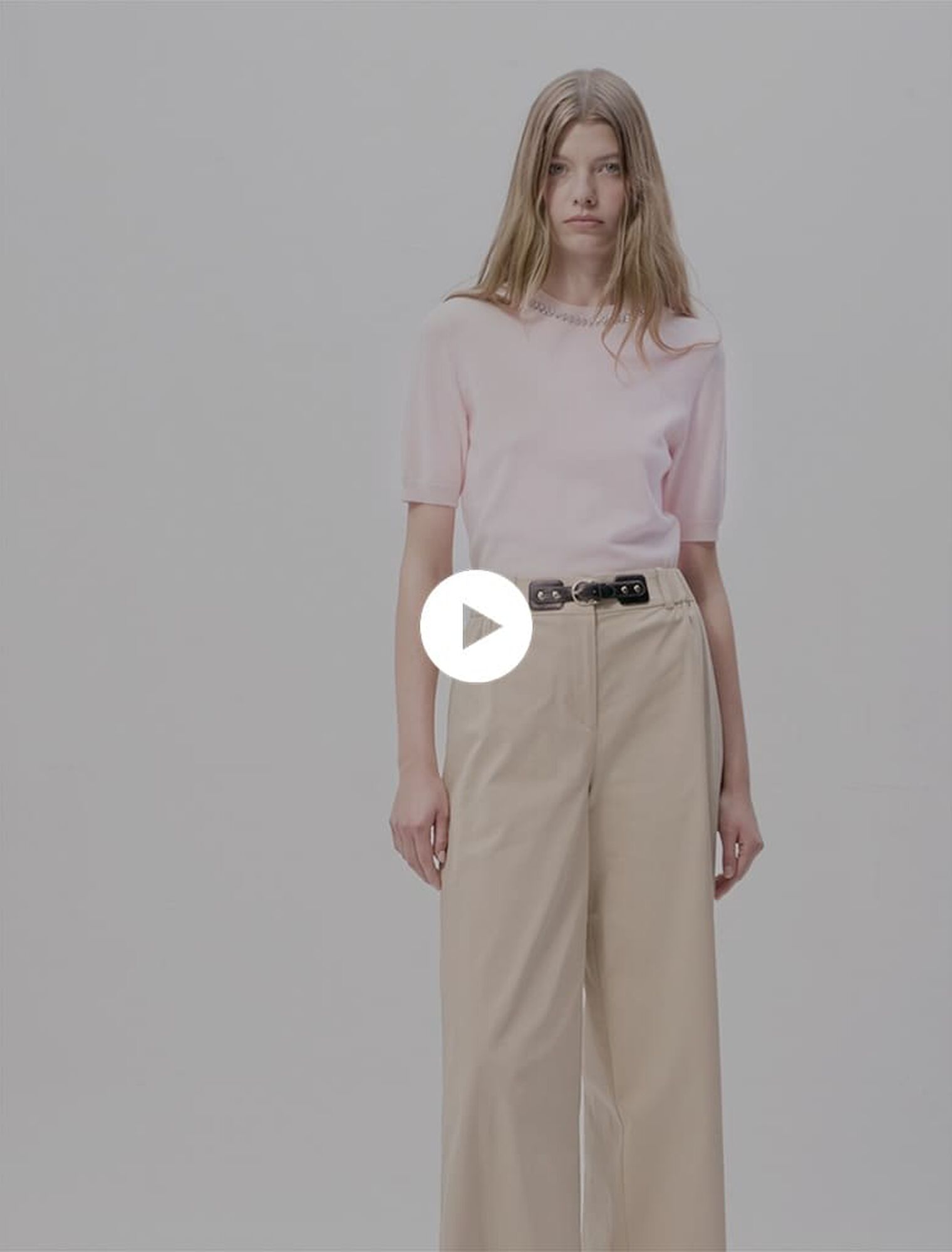 Pantaloni larghi in cotone