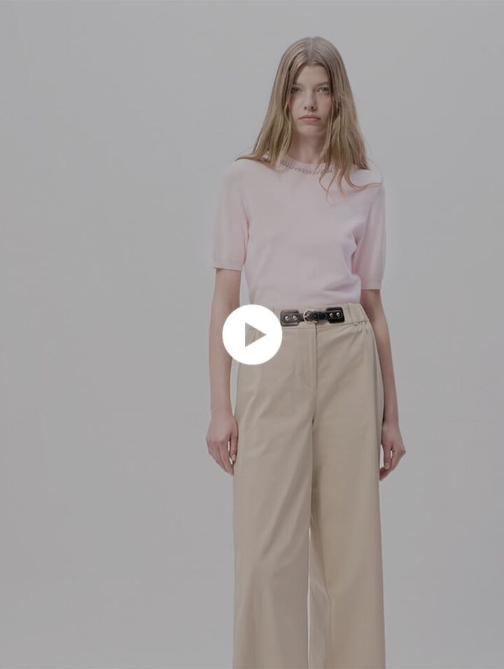 Pantaloni larghi in cotone