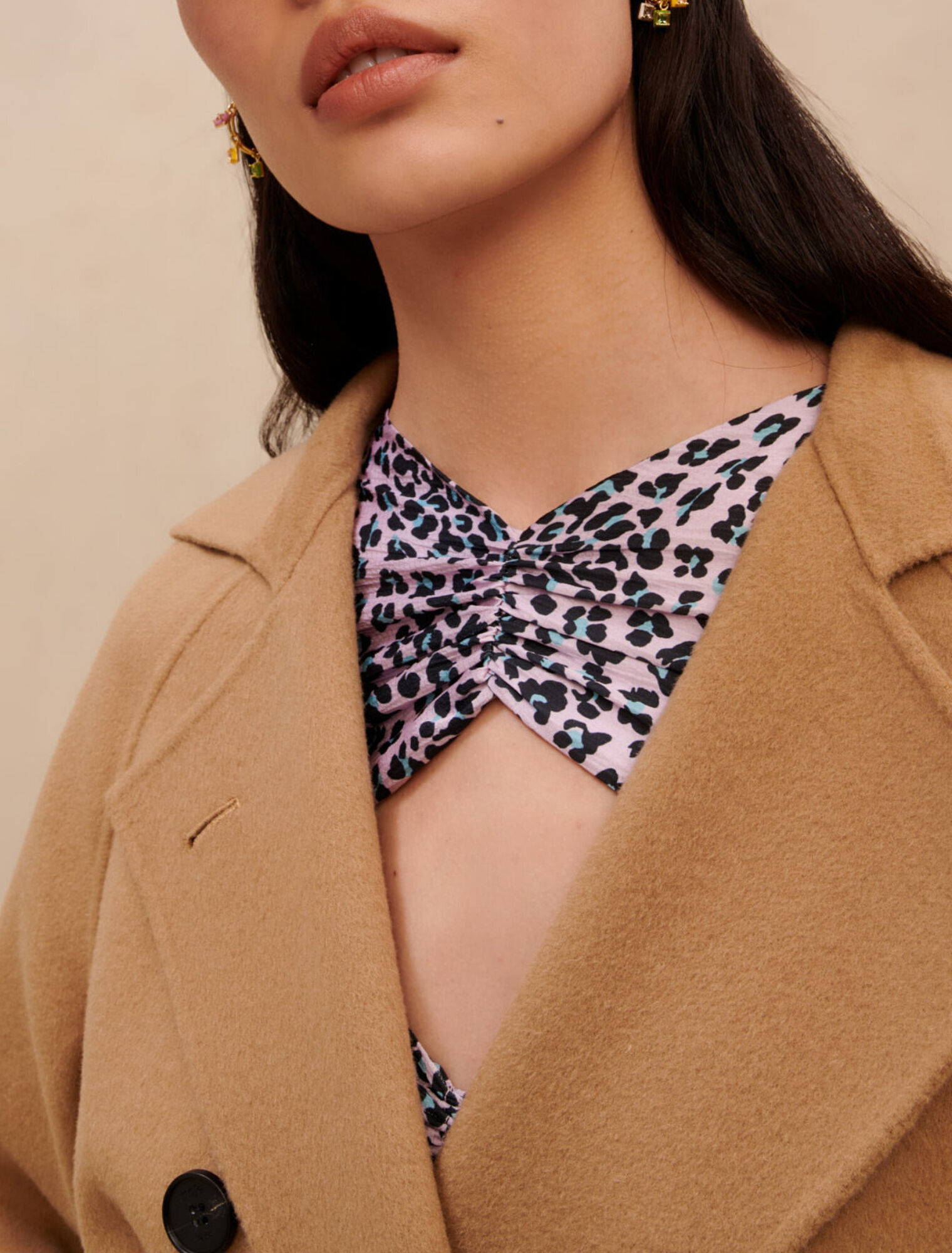 Cappotto in lana color cammello