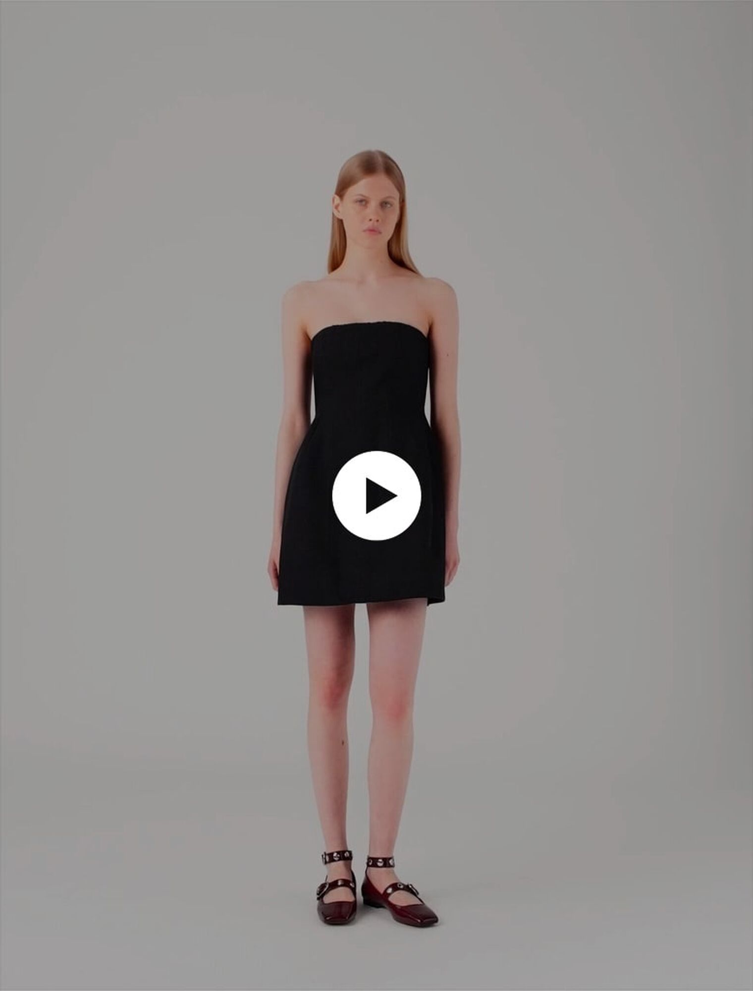 Abito bustier corto in lino