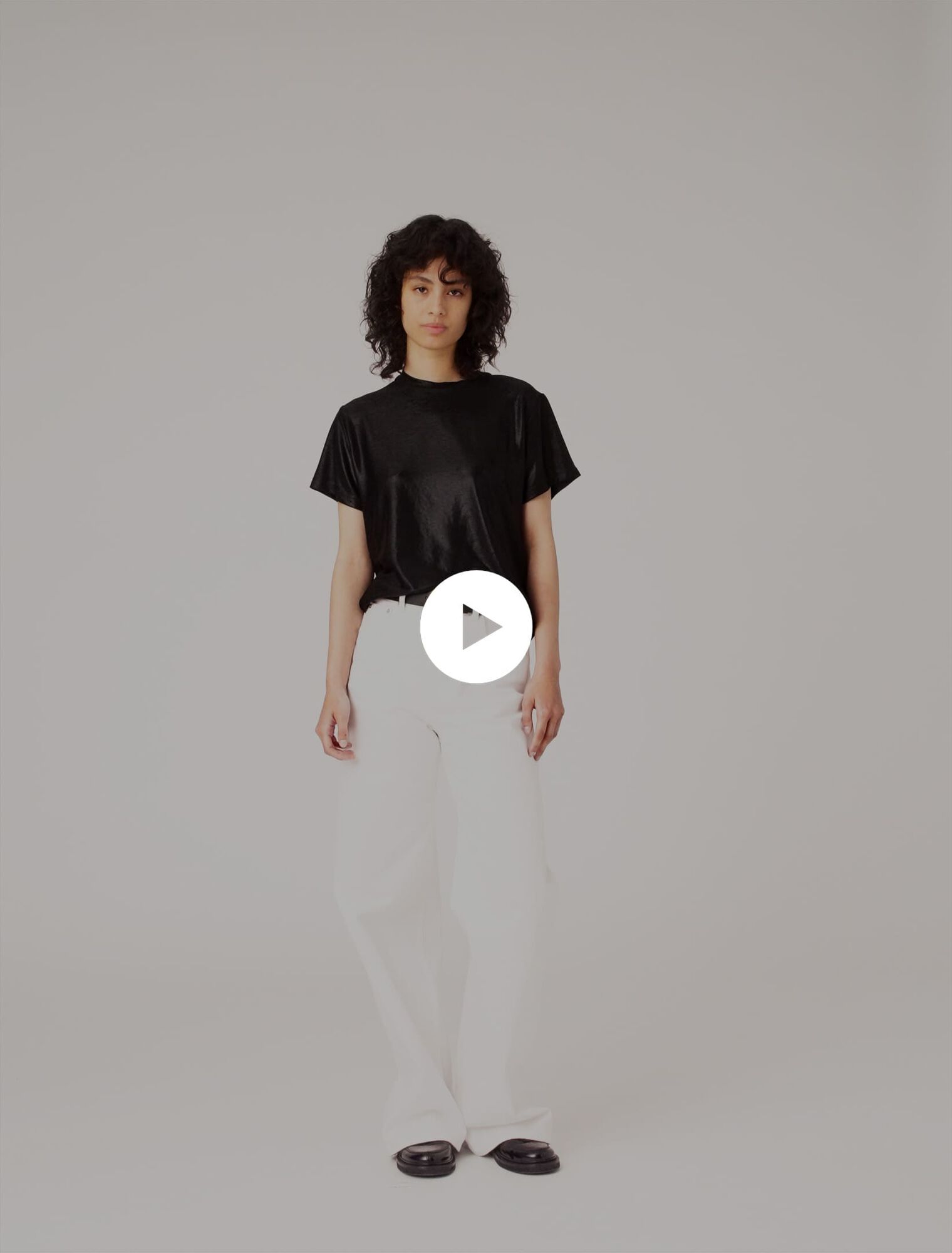 T-shirt in lamé