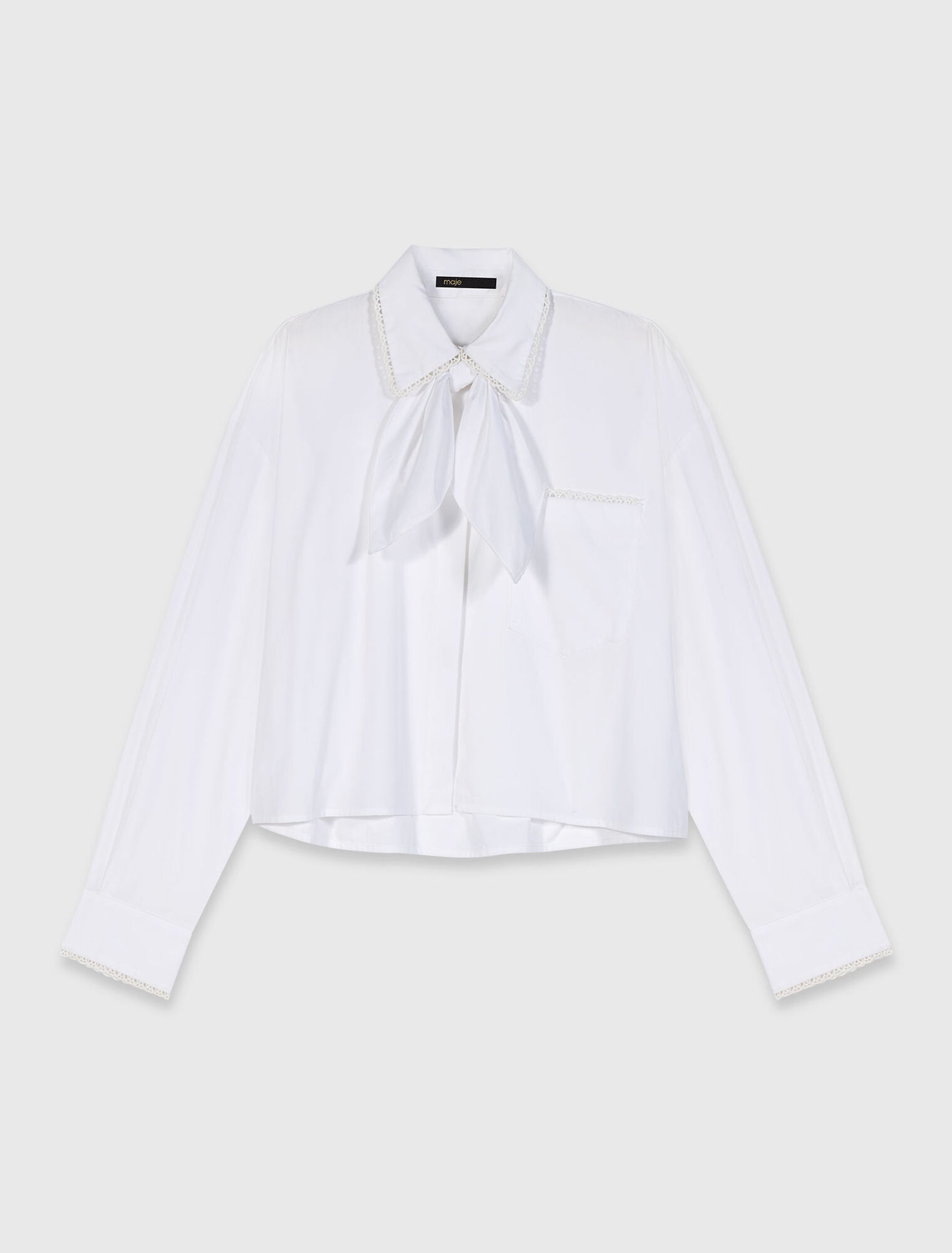 Camicia con colletto in crochet