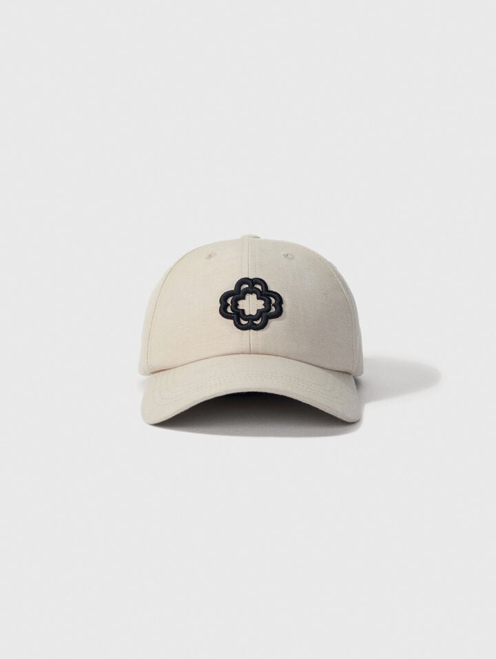 Cappellino in lino e cotone