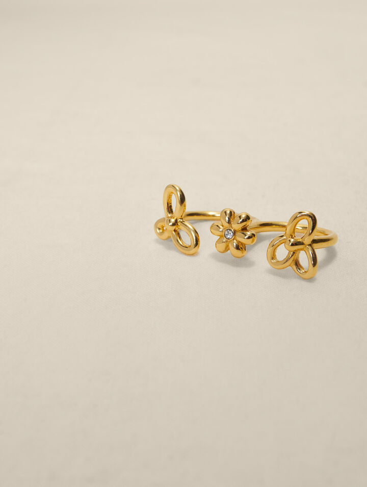 Anello doppio fiore