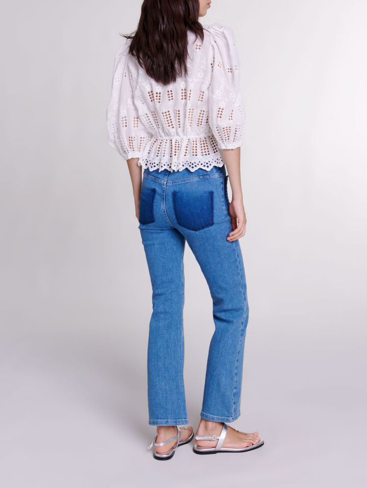 Jeans con dettagli intrecciati