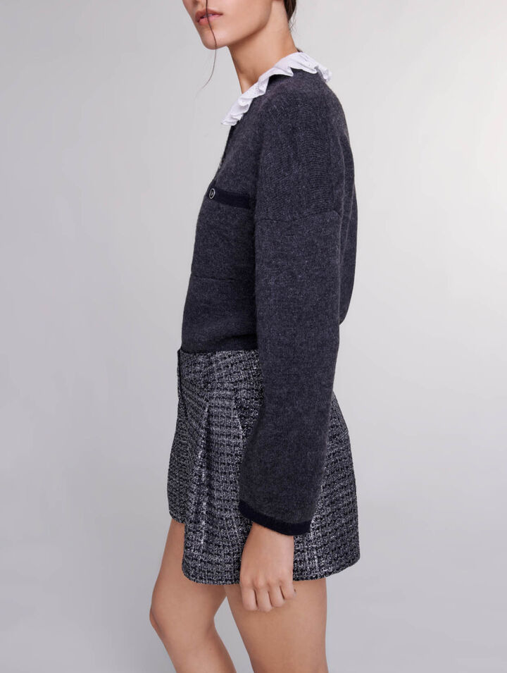 Shorts in tweed