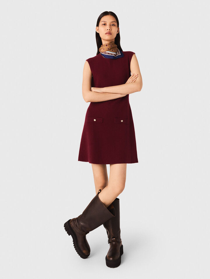 Abito in maglia con pull removibile