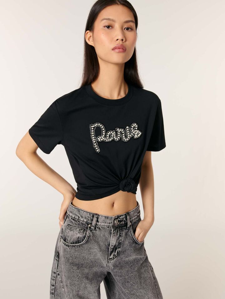 T-shirt con ricamo