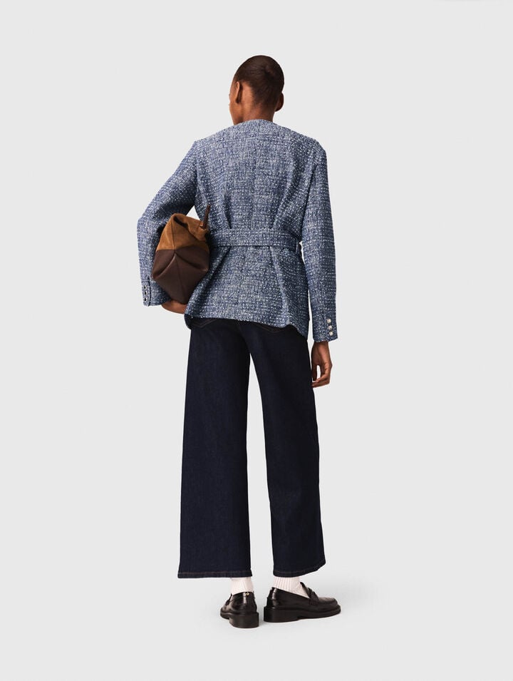 Giacca con 4 tasche in tweed