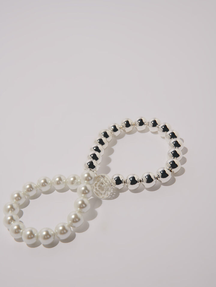 Collana girocollo con mix di perle