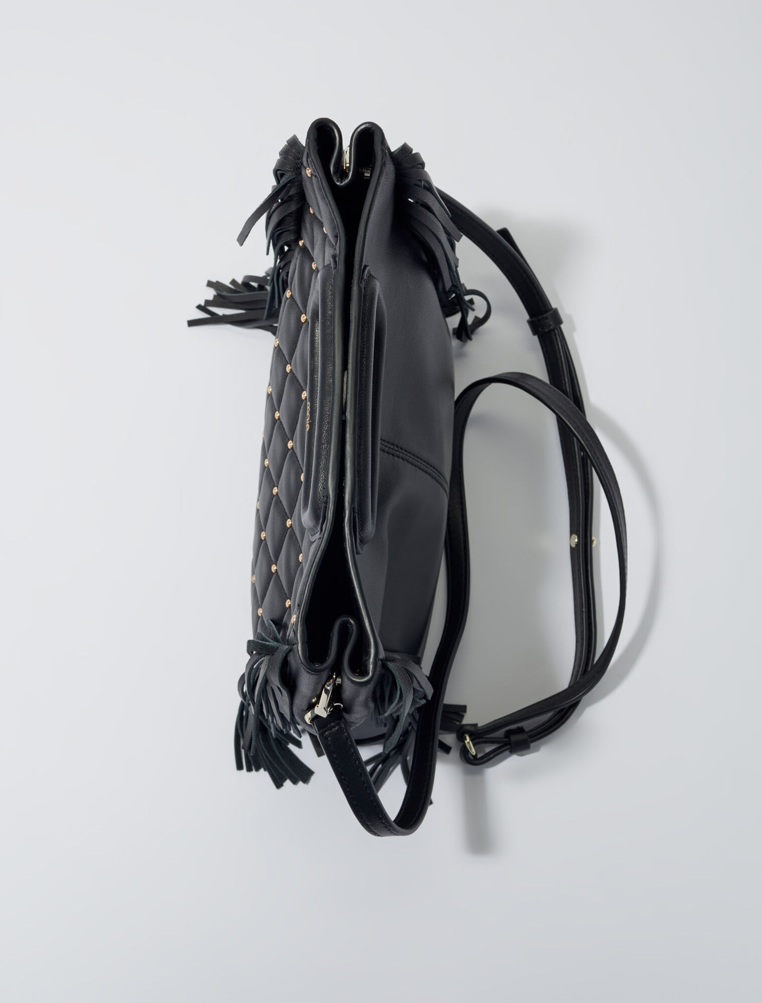 Borsa M pelle trapuntata borchiata
