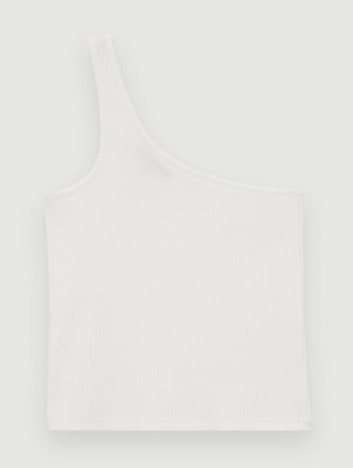 T-shirt monospalla elasticizzata