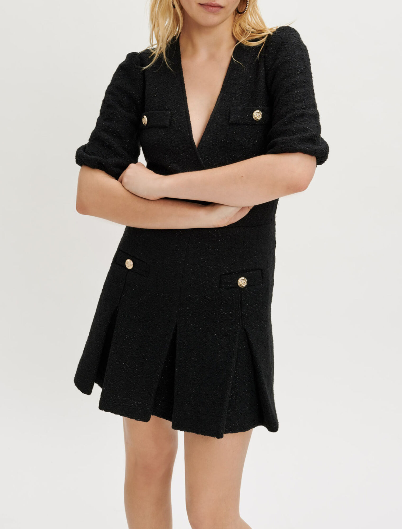 Abito corto in tweed