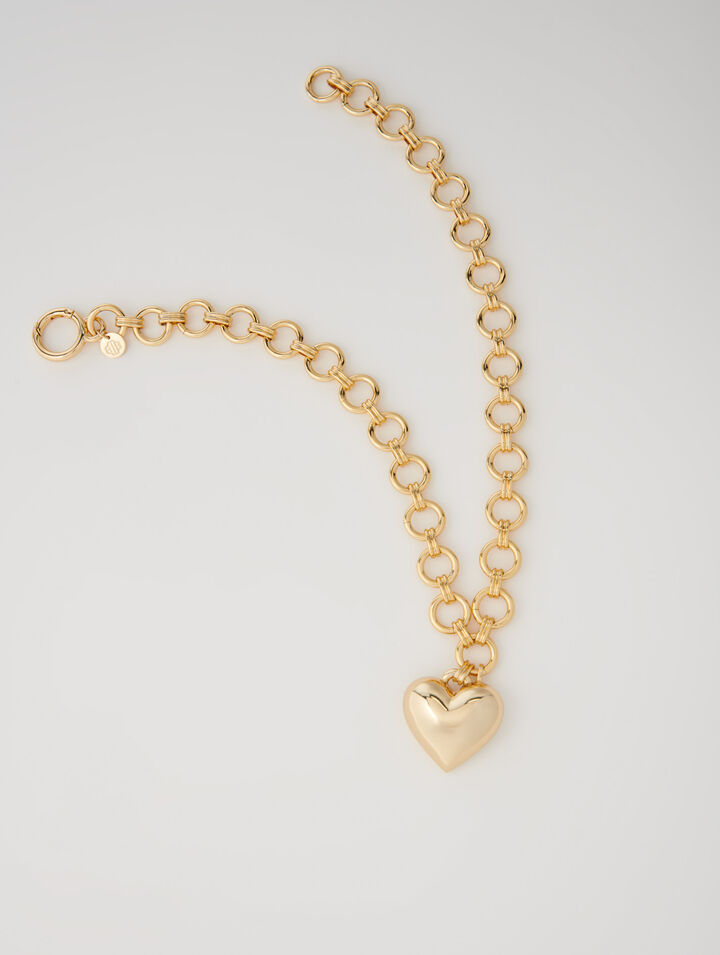 Collana con cuore dorato