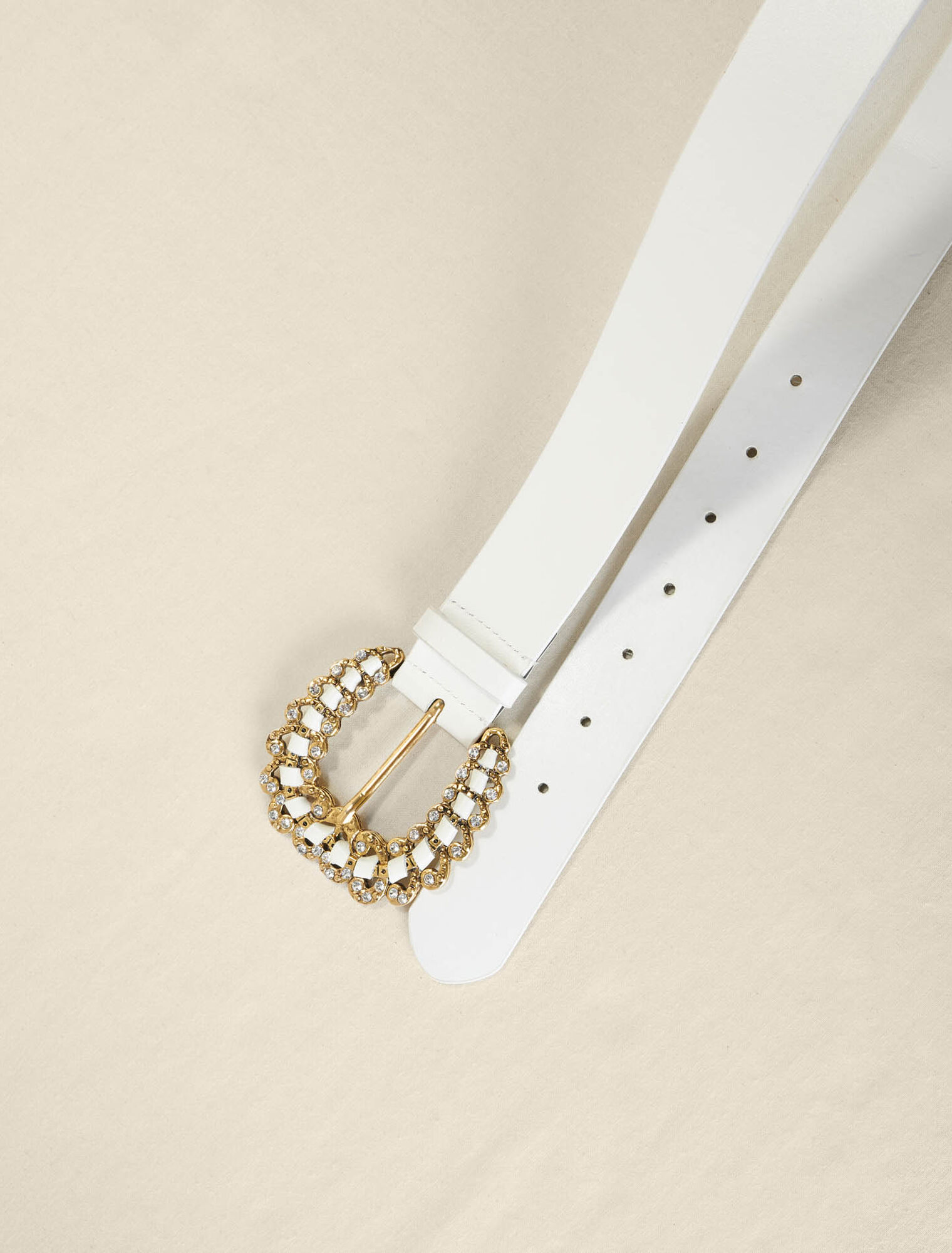 Cintura con fibbia in strass