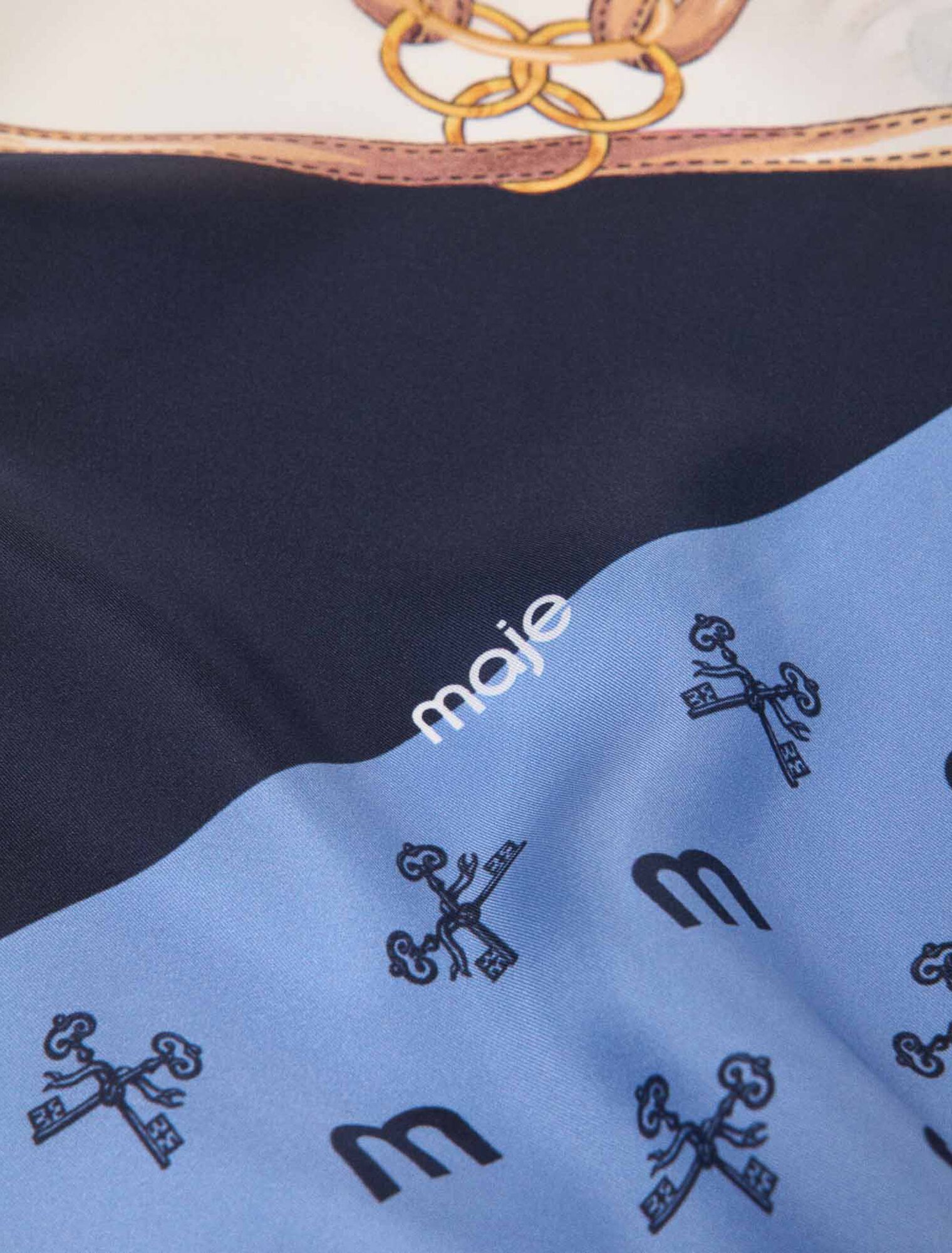 Foulard in seta a motivi equestri