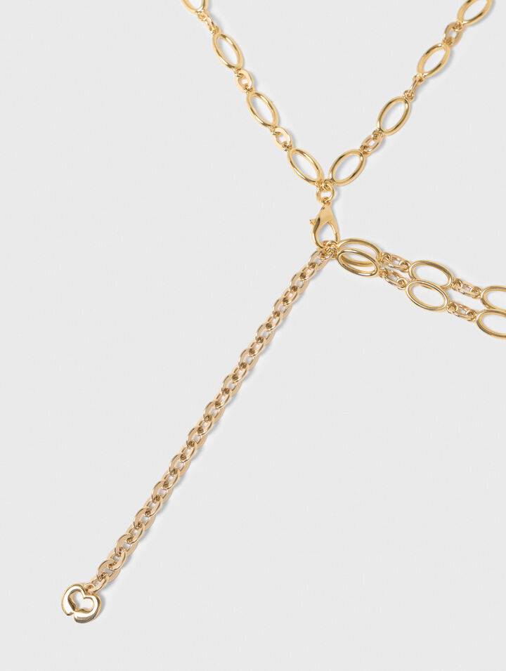 Cintura a doppia catena con charms