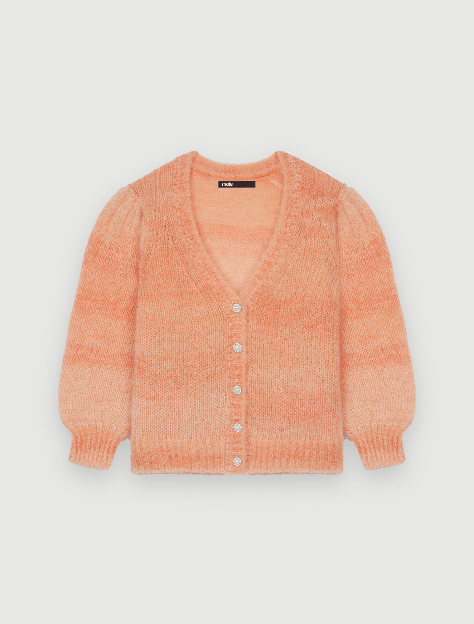 Cardigan in mohair stampato
