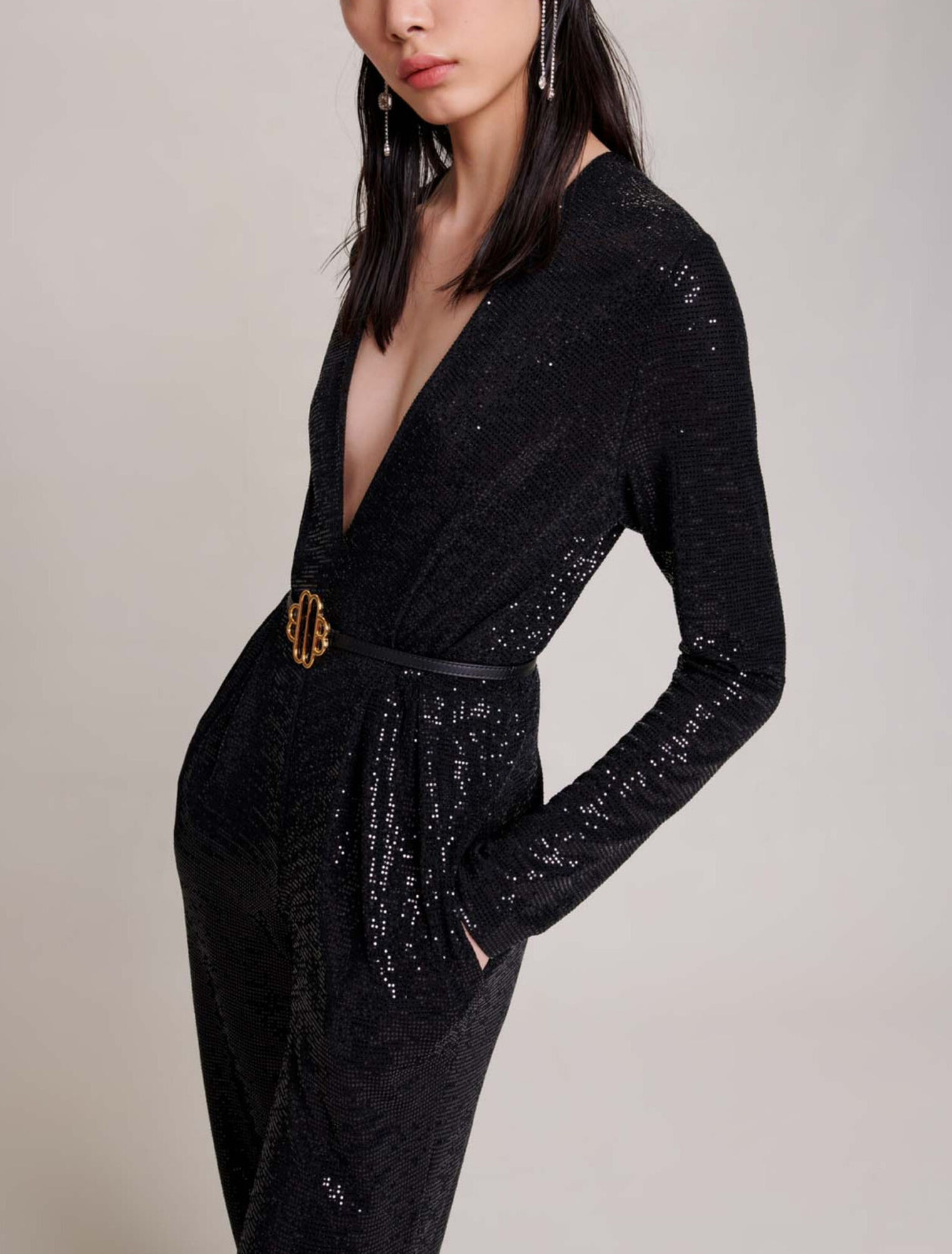 Tuta pantalone con glitter