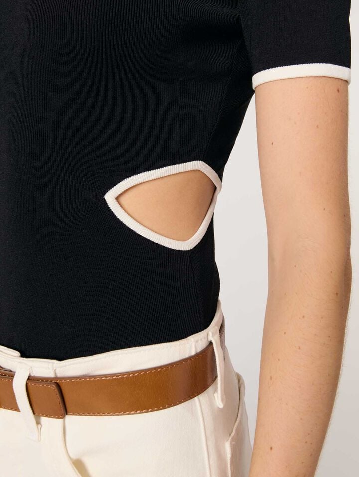 Body traforato in maglia