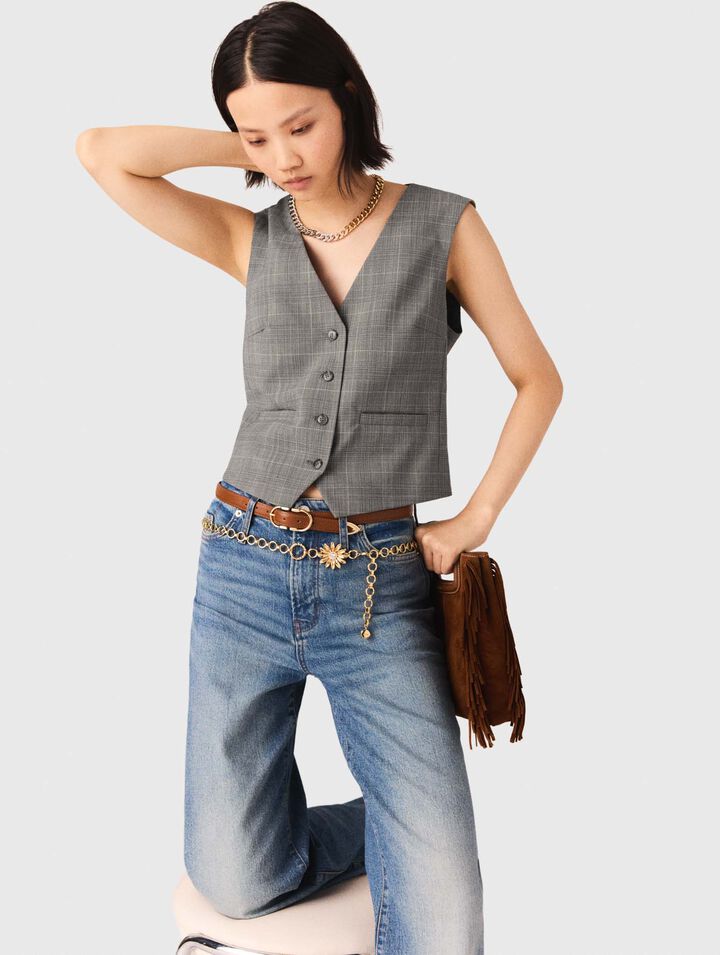 Panciotto da tailleur a quadri