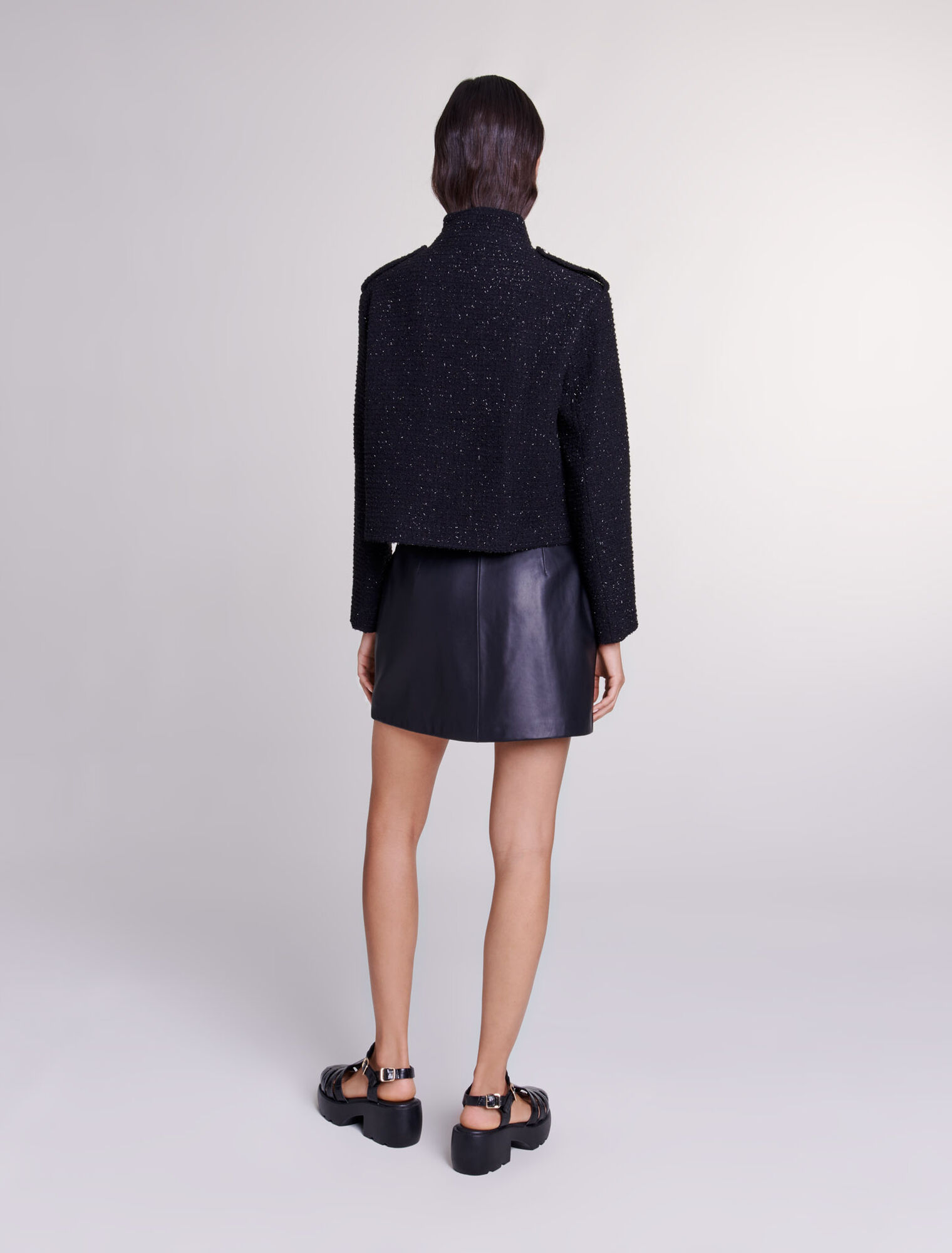 Giacca corta in tweed