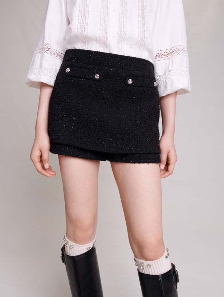 Shorts in tweed