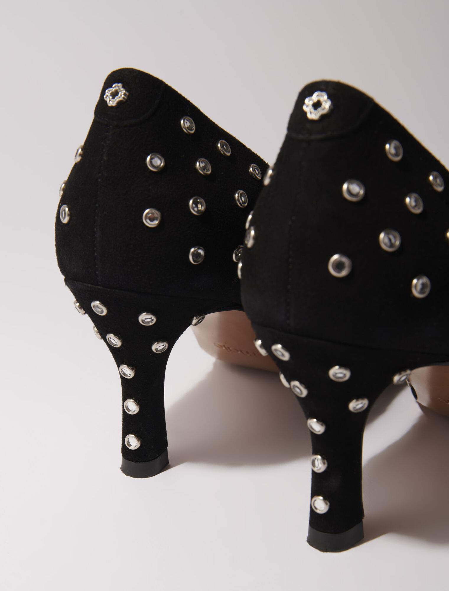 Décolleté a punta in strass