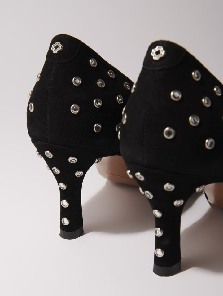 Décolleté a punta in strass