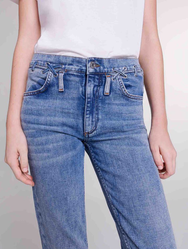 Jeans con dettagli intrecciati