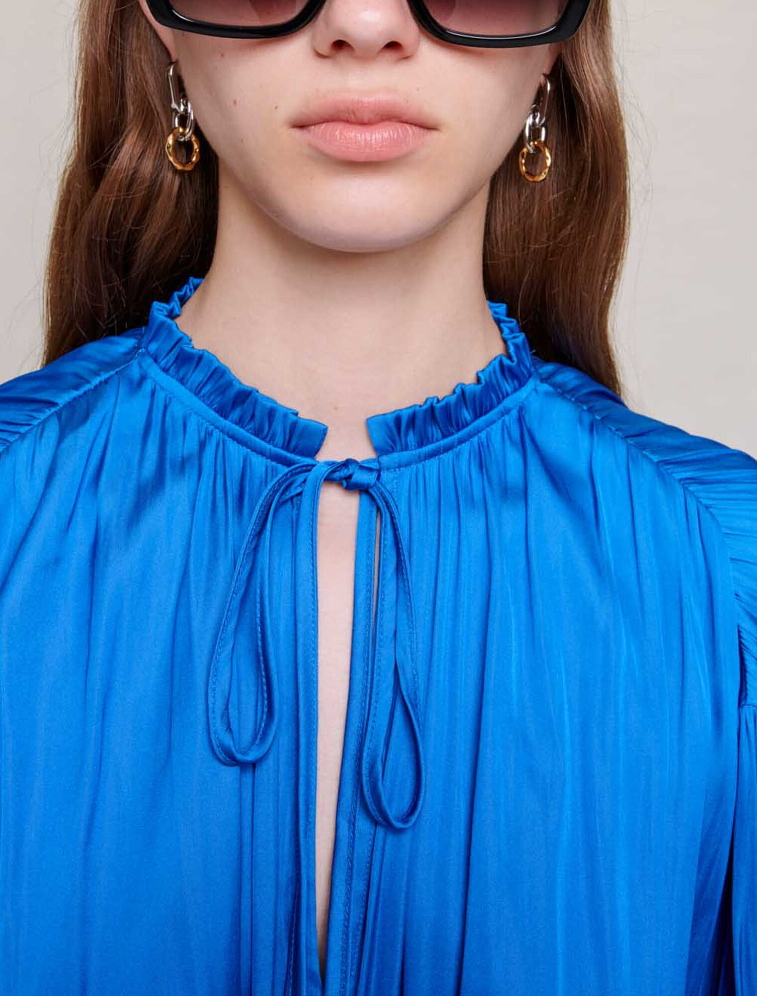 Abito con smock blu