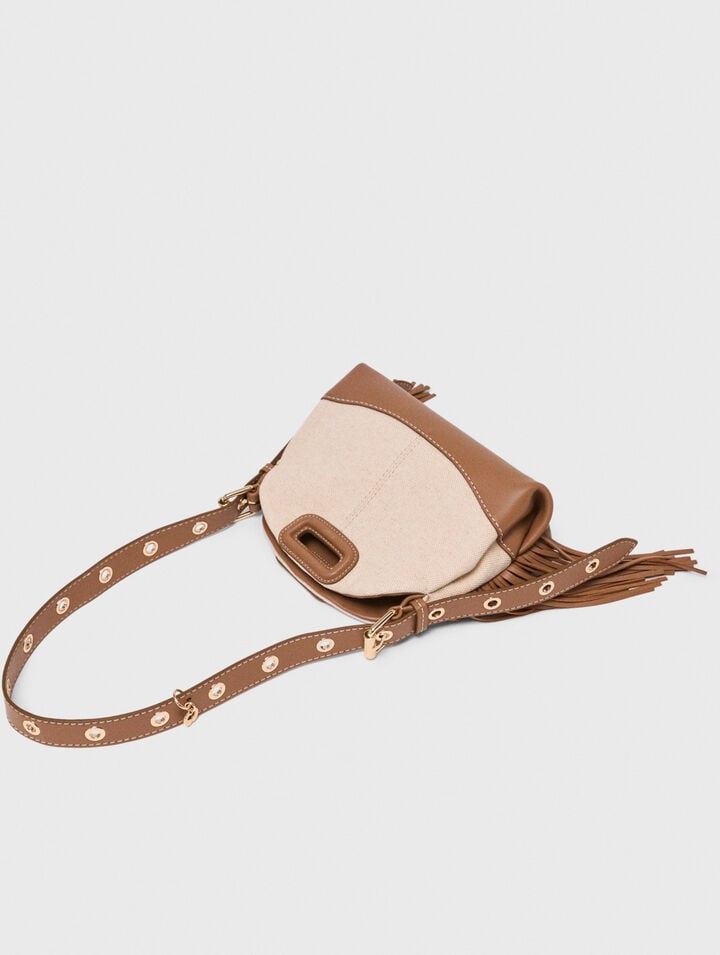 Borsa Miss M mini in tela e pelle