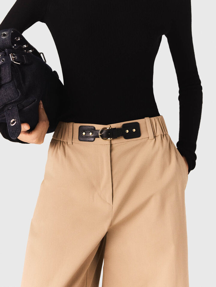 Pantaloni larghi in cotone