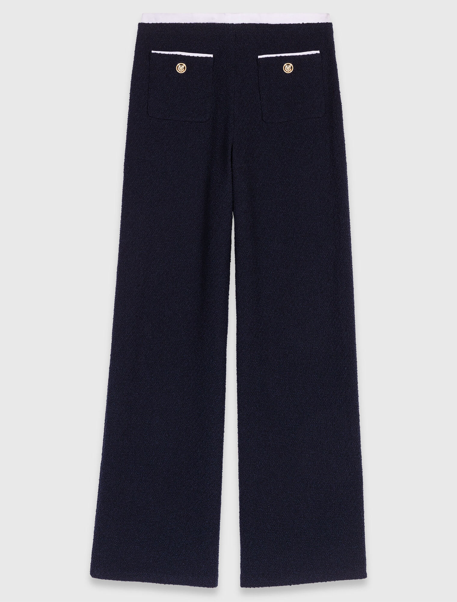 Pantaloni dritti in tweed