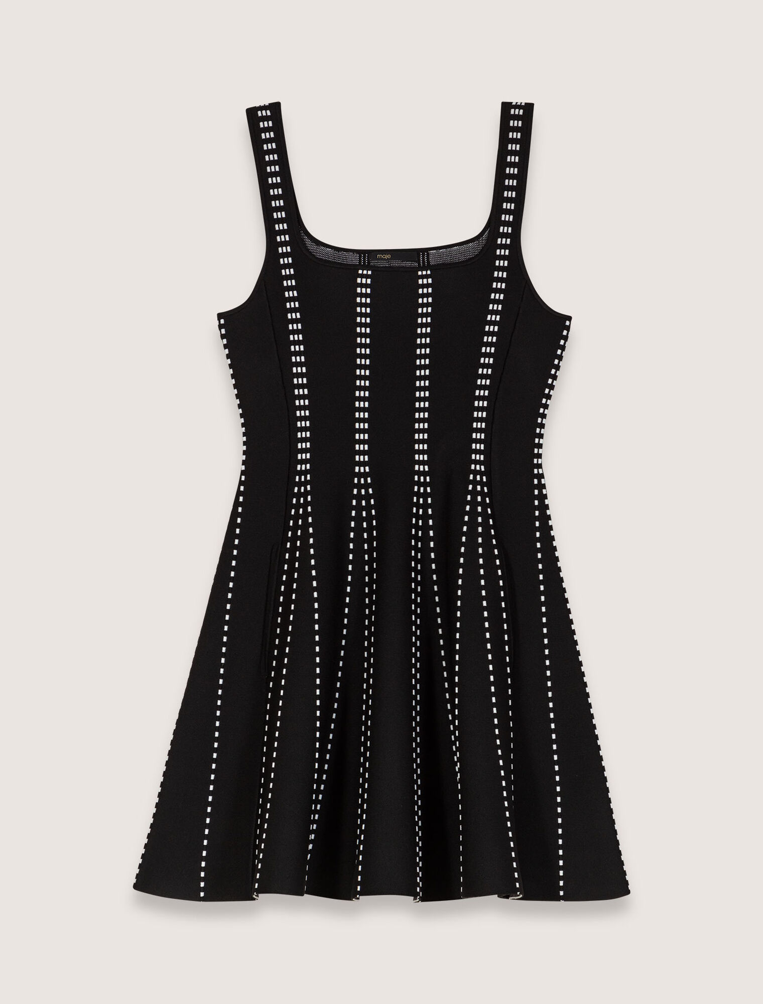 Abito corto in maglia jacquard