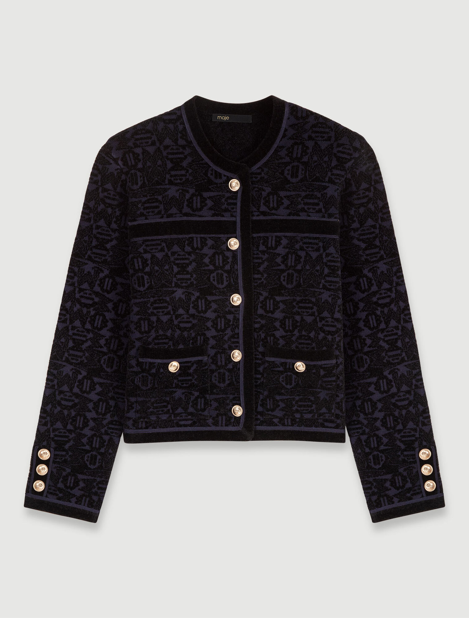 Cardigan in maglia vellutata