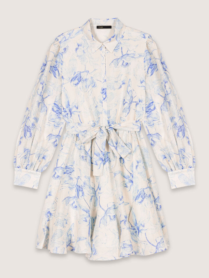 Abito a camicia con stampa