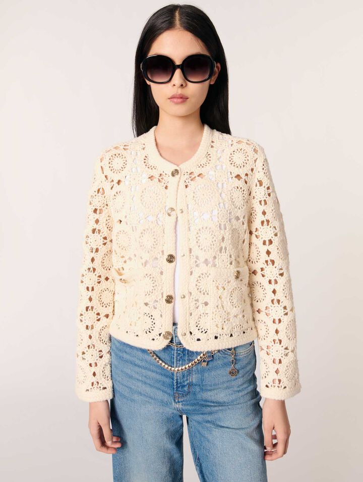 Cardigan corto in crochet
