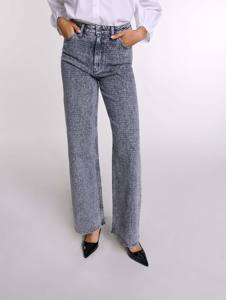 Jeans decorati con strass