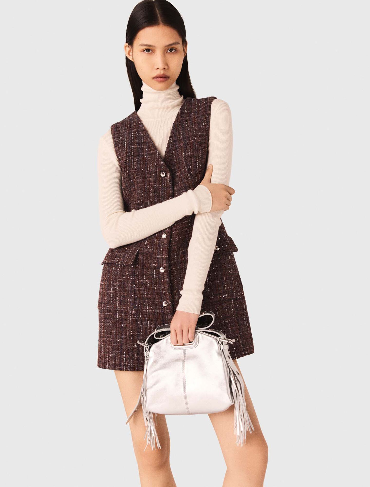 Abito corto in tweed