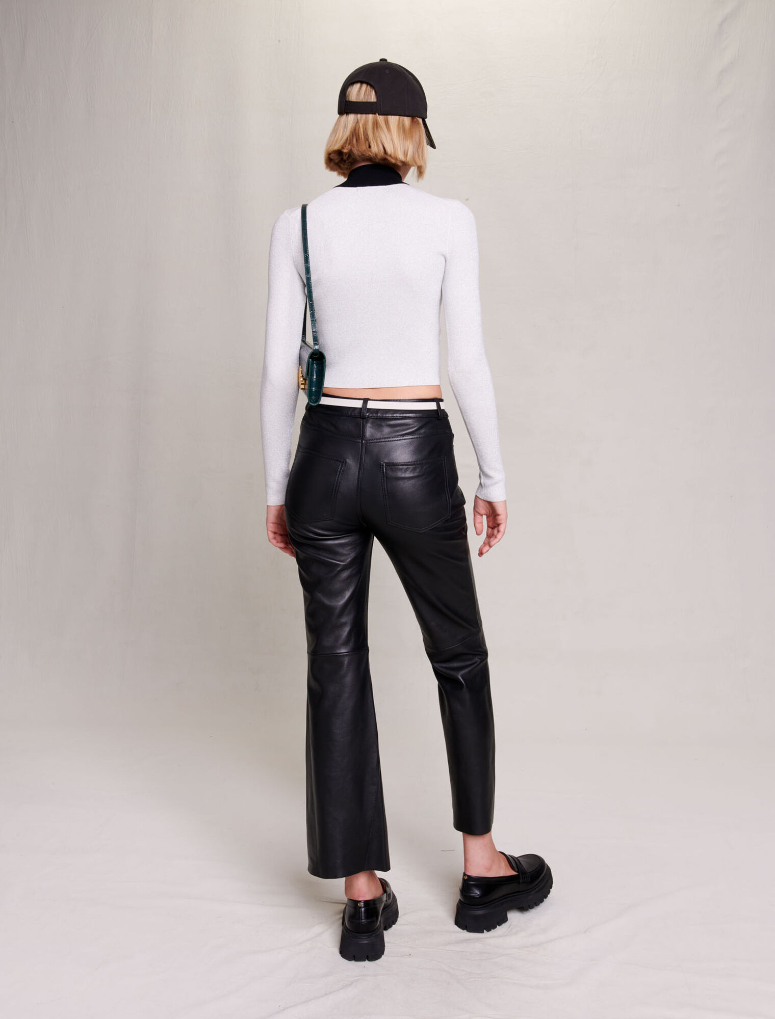 Pull corto in maglia fantasia