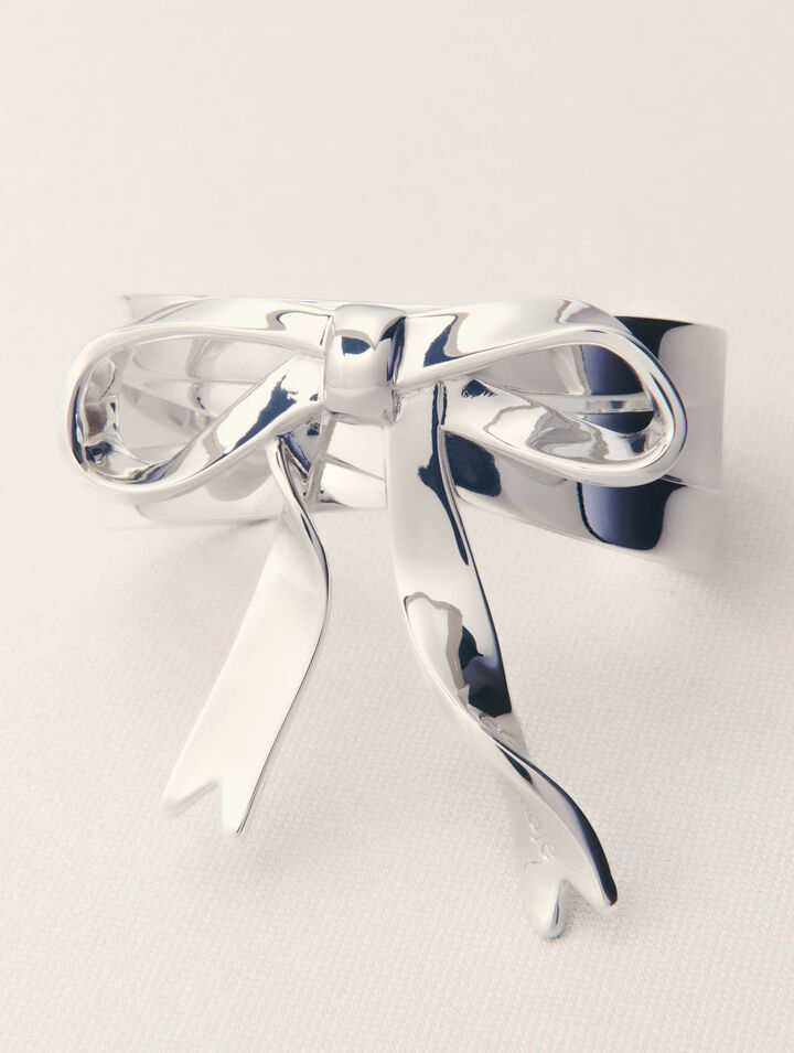 Bracciale con fiocco argentato