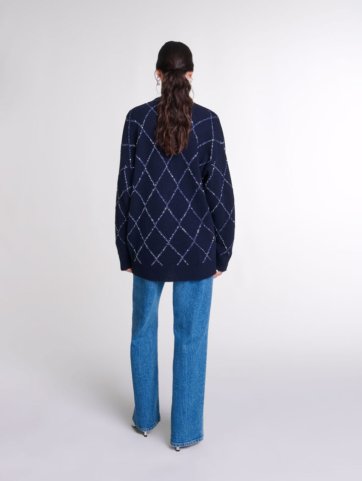 Cardigan lungo in lana
