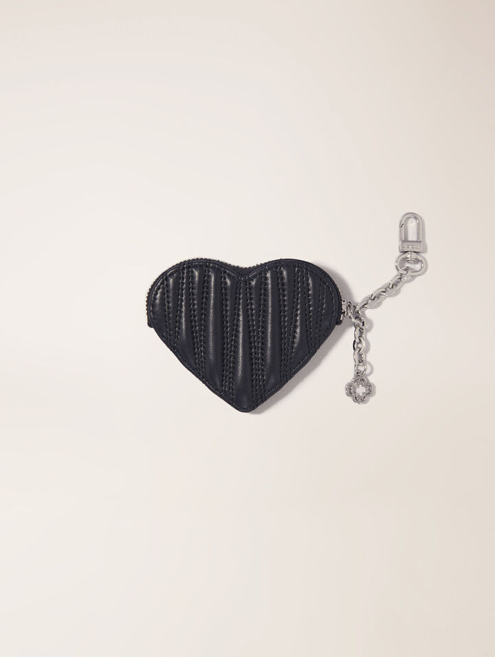 Portamonete a cuore trapuntato