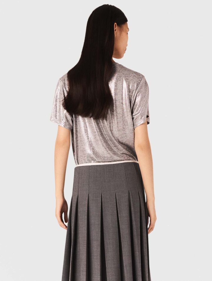 T-shirt in lamé