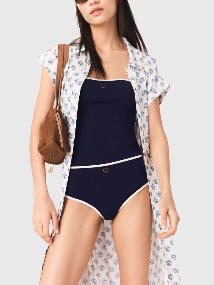 Abito lungo con stampa jacquard