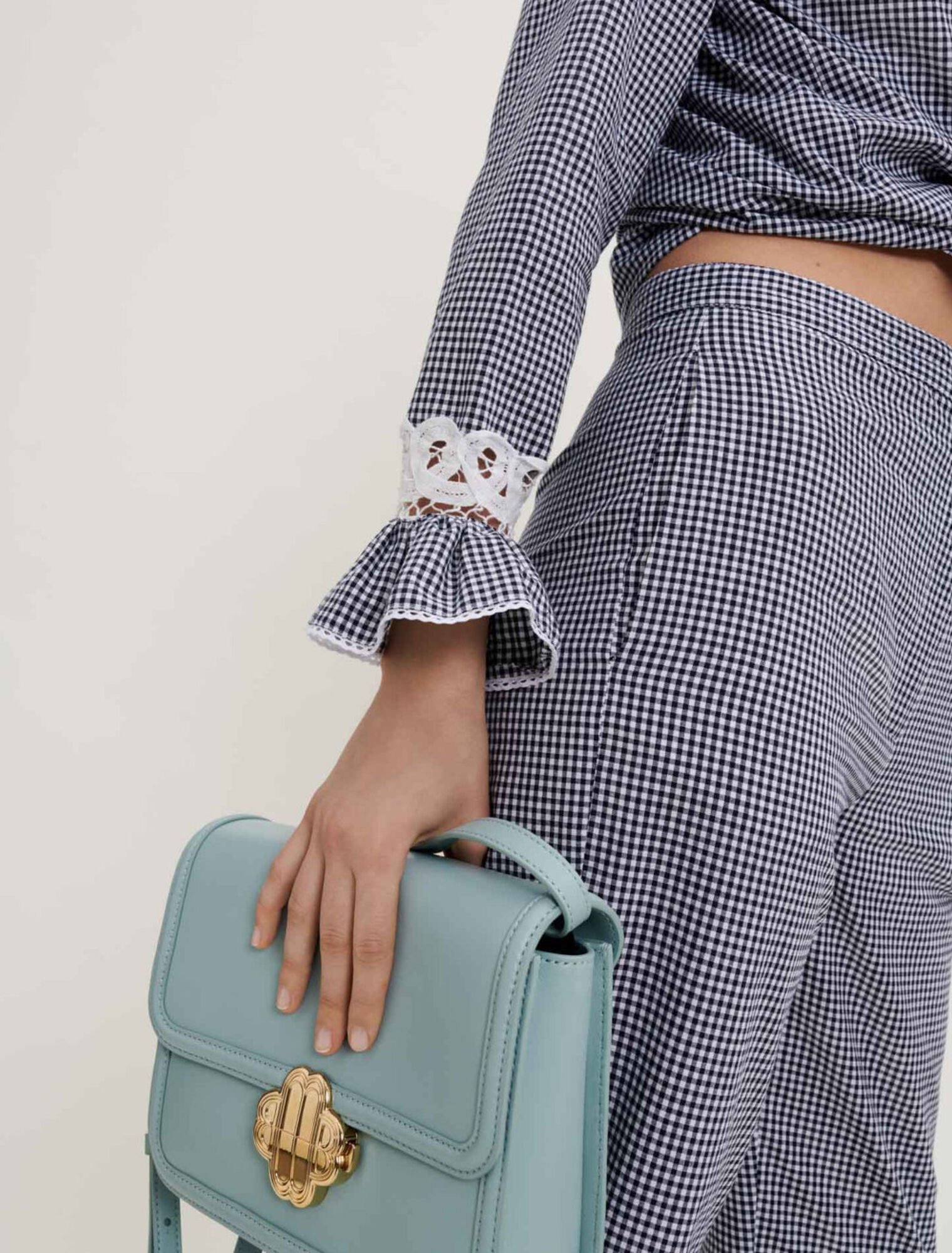 Camicia in pizzo e percalle