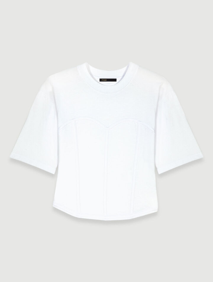 T-shirt effetto bustier